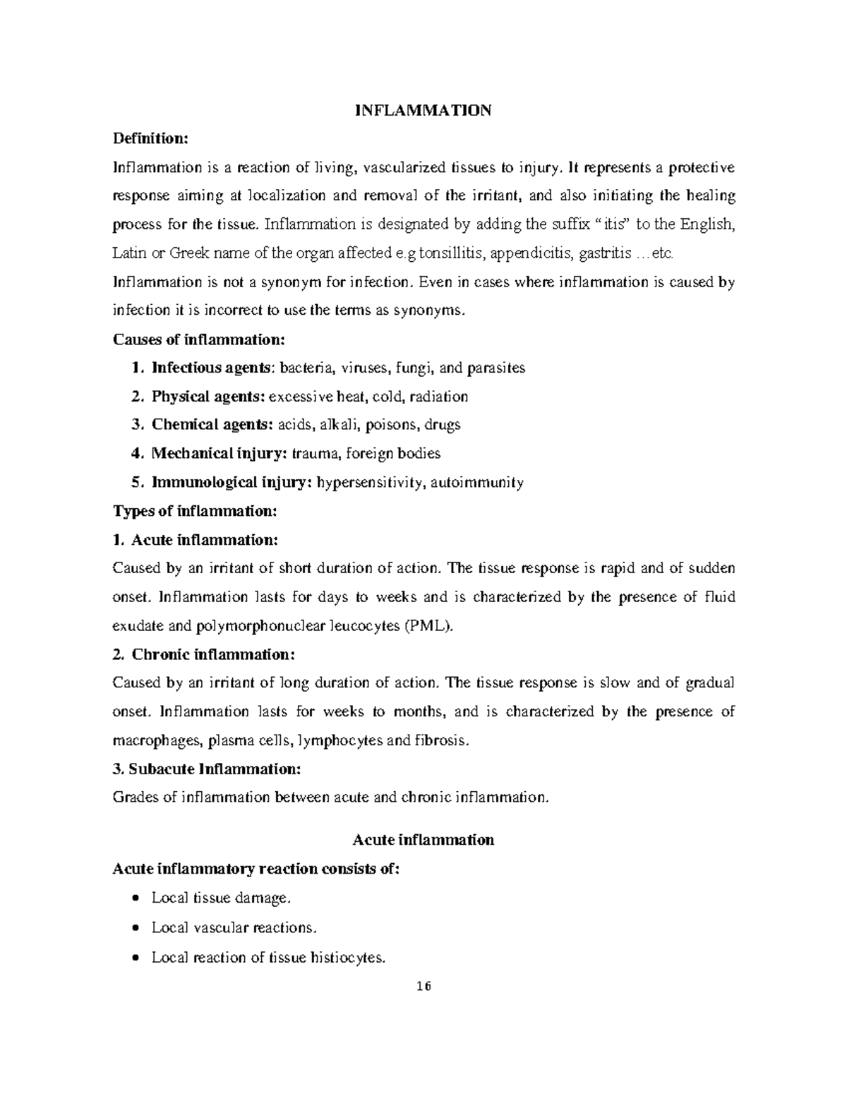 03- Inflammation - Pathophysiology Course - INFLAMMATION Definition ...