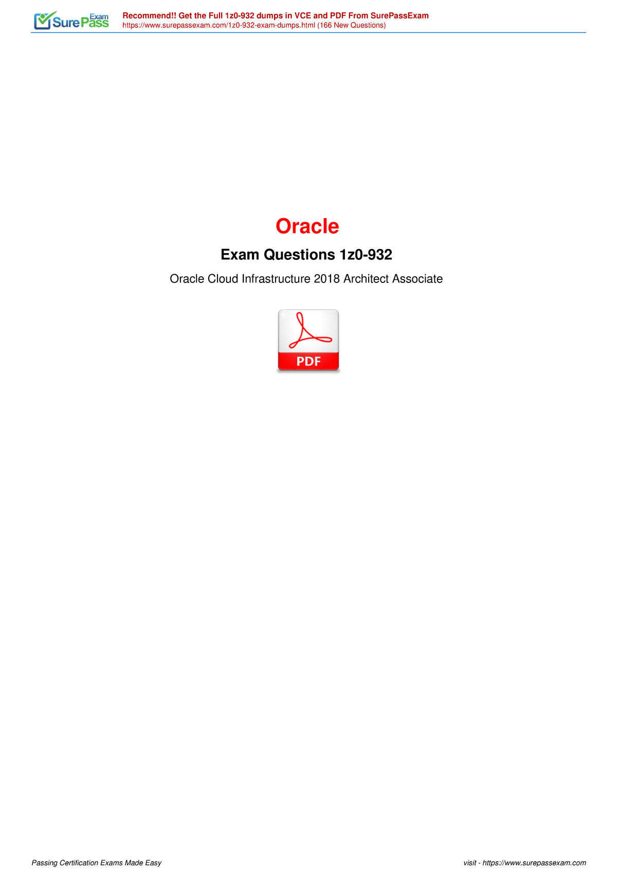 Examen de muestra/práctica - surepassexam/1z0-932-exam-dumps.html (166 New  Questions) Oracle Exam - Sns-Brigh10