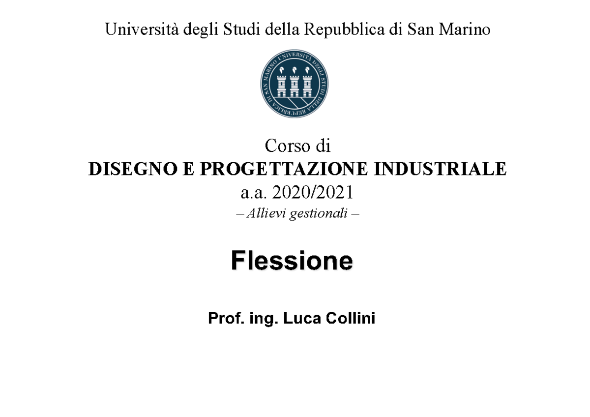 Progettazione 3 - Università Degli Studi Della Repubblica Di San Marino ...