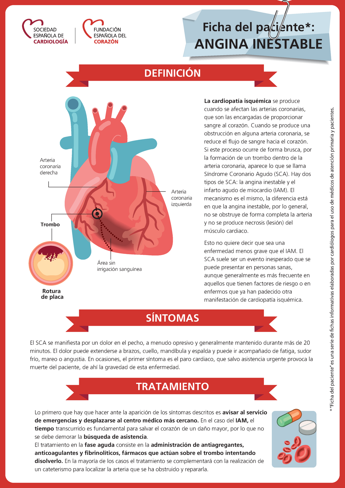 Angina Inestable Ficha Del Paciente Angina Inestable “ficha Del