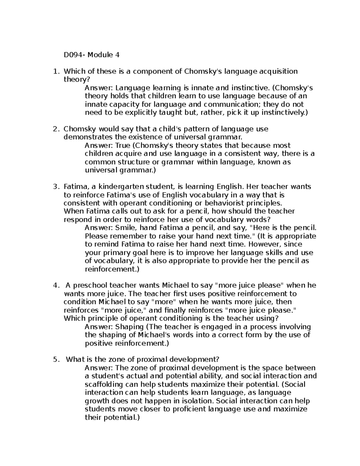 D094 Module 4 Review Questions D094 Module 4 Which of these is a