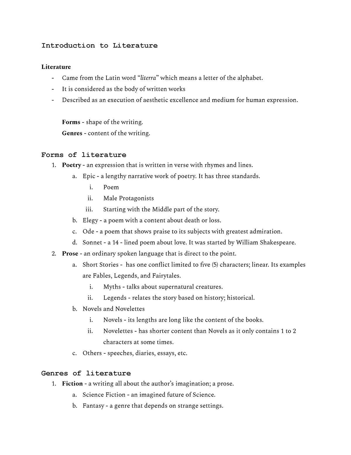 Literature - Figures of Speech & Sound - Effect Devices - Introduction ...