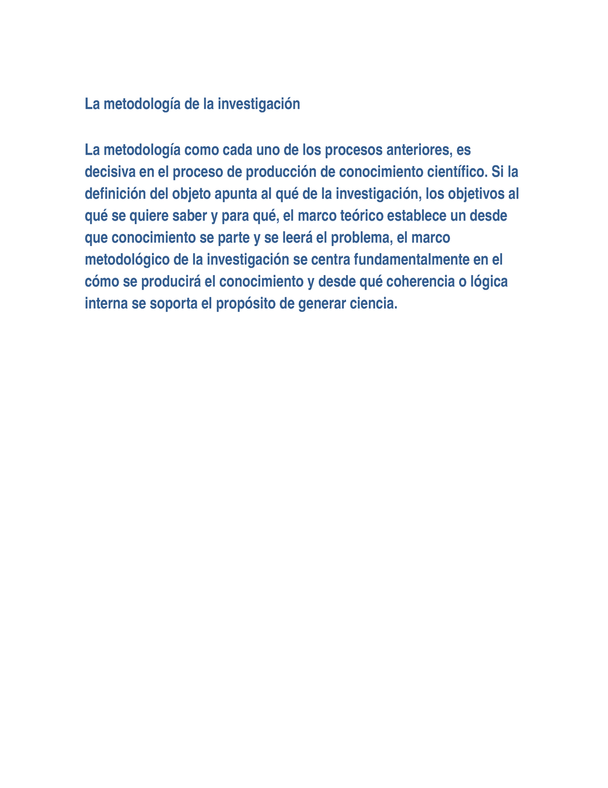 ¿ La Investigacióngbktqs Bej,e Cdehj - La Metodología De La ...