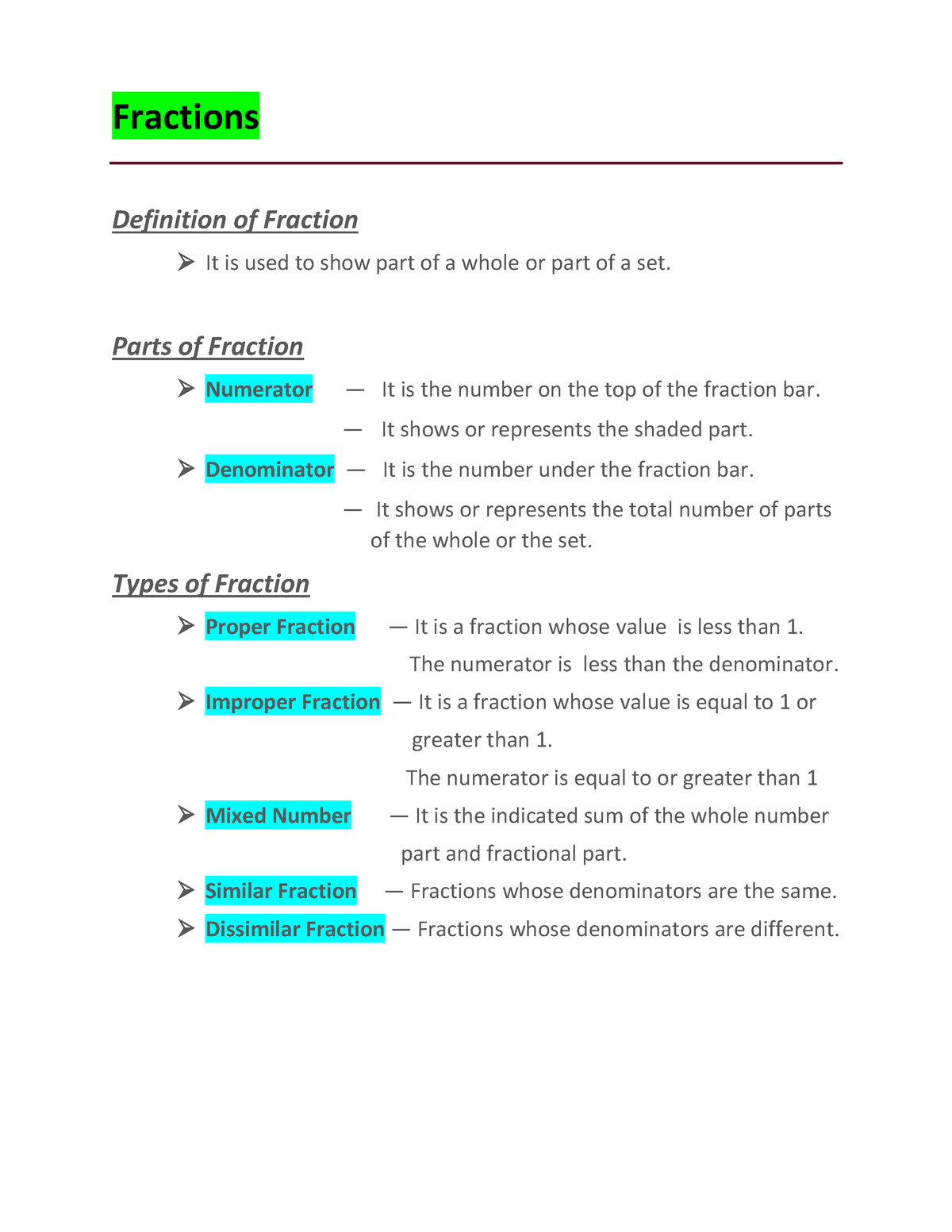 fractions-fractions-definition-of-fraction-it-is-used-to-show-part-of