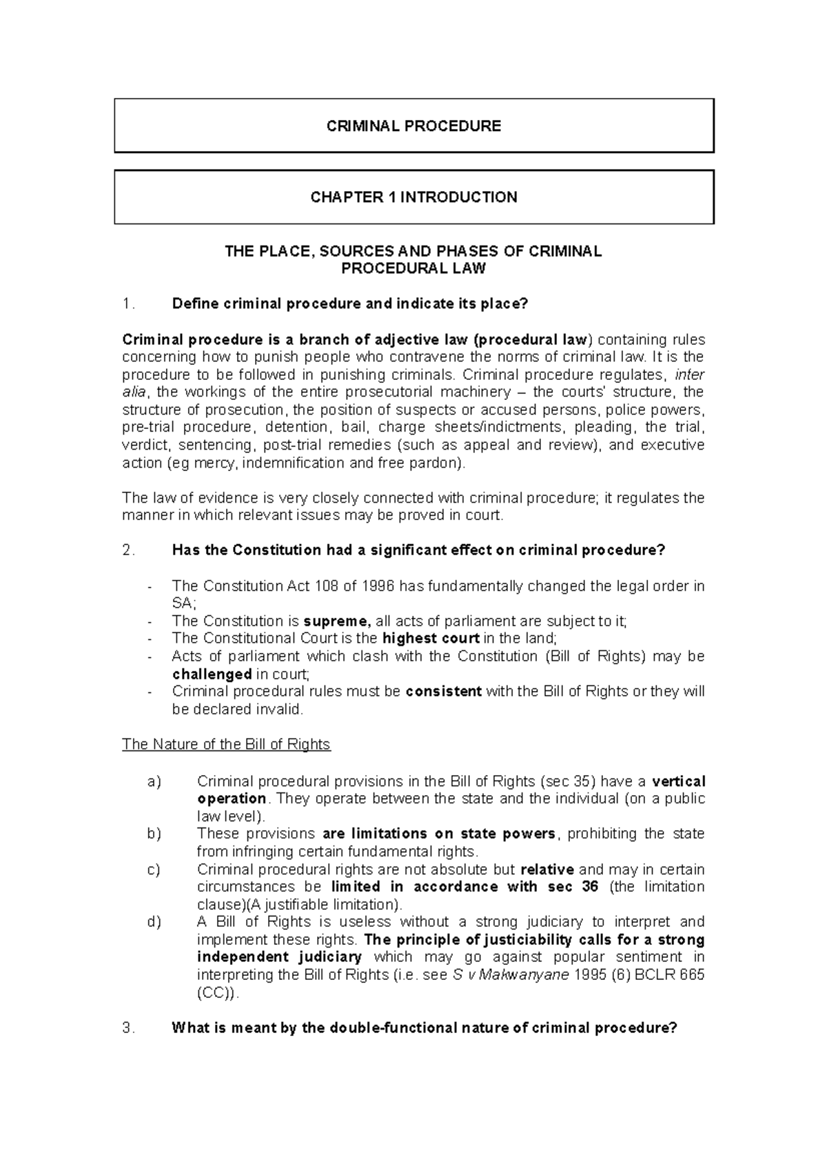 Chapters+1+-+6 (1) law of criminal procedure - CRIMINAL PROCEDURE ...
