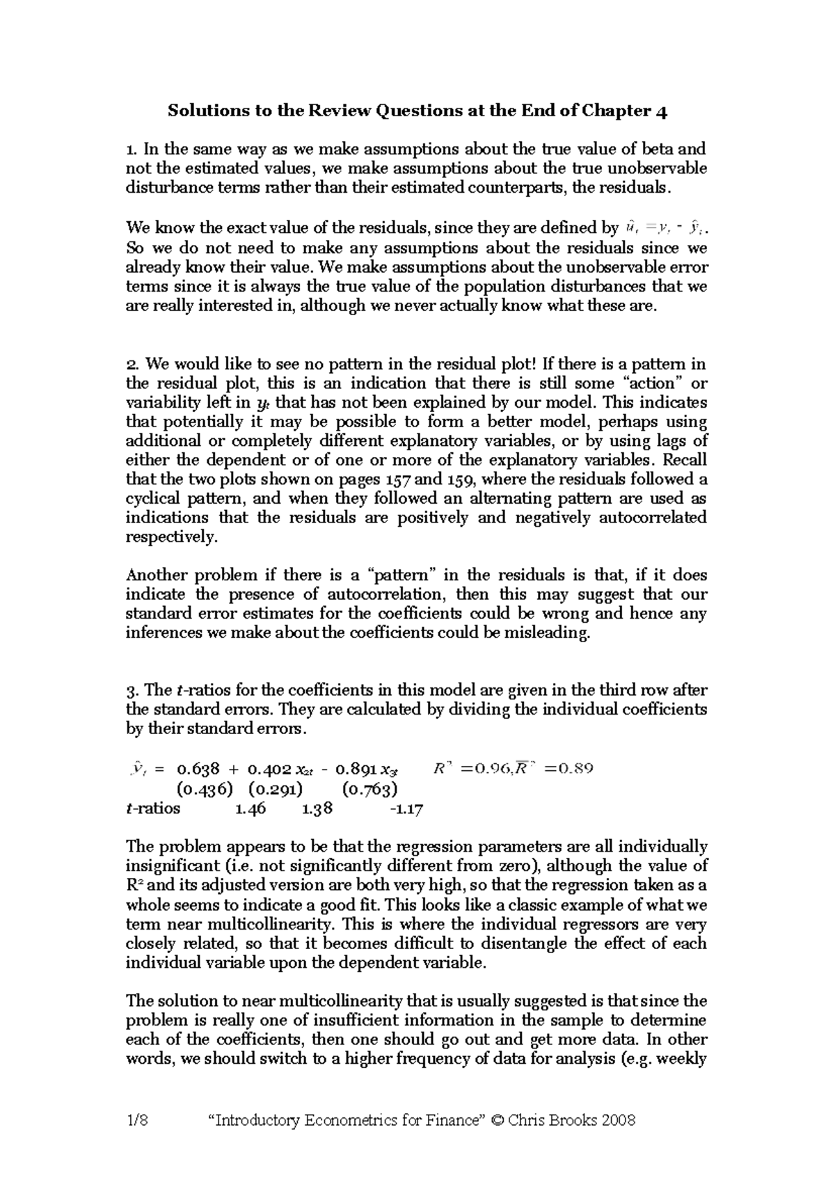 Chapter 4 solutions - Solutions to the Review Questions at the End of ...
