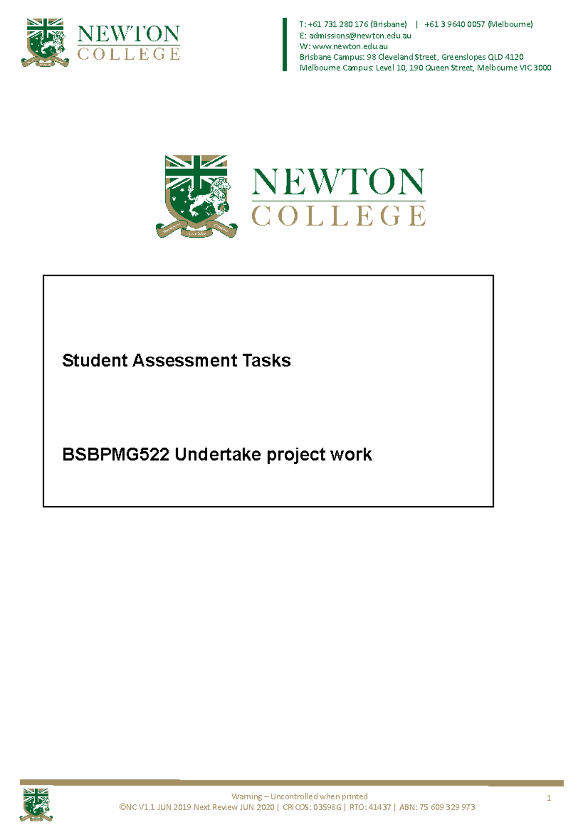 Answer for the assignment - Business Research - UTAR - Studocu