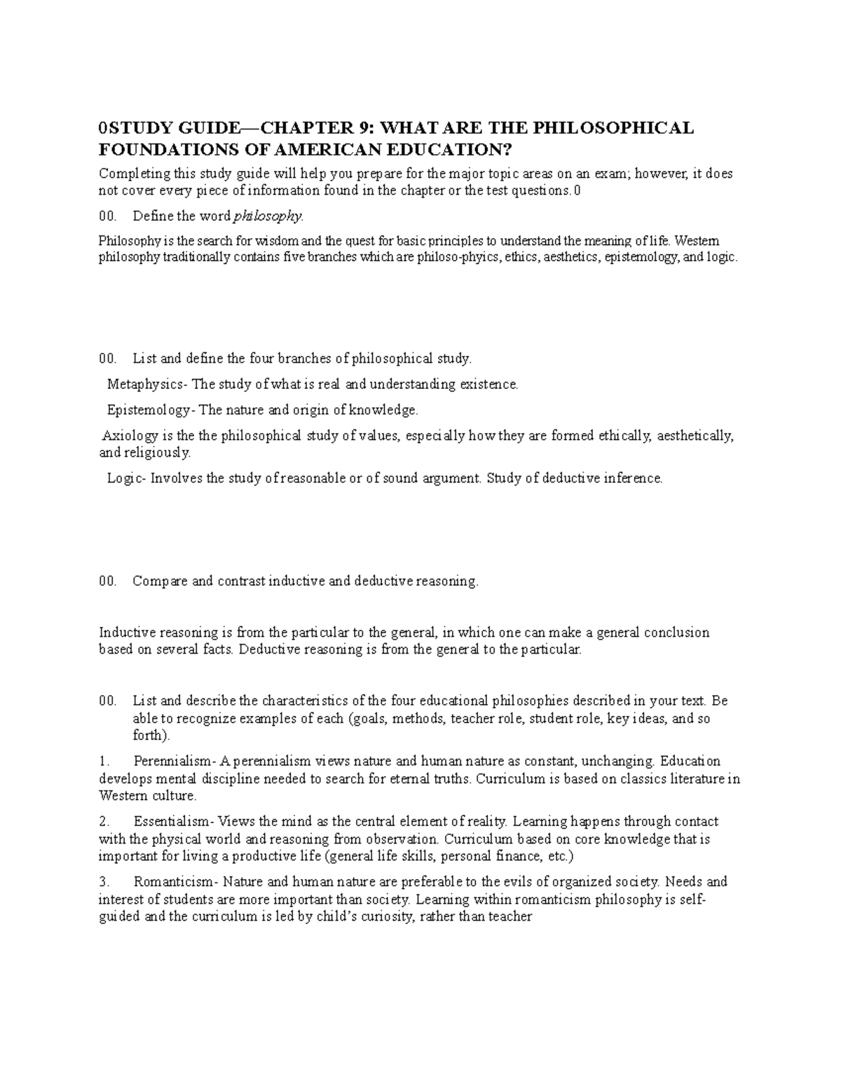 Chpt. 9 Study Guide - 0 STUDY GUIDE—CHAPTER 9: WHAT ARE THE ...