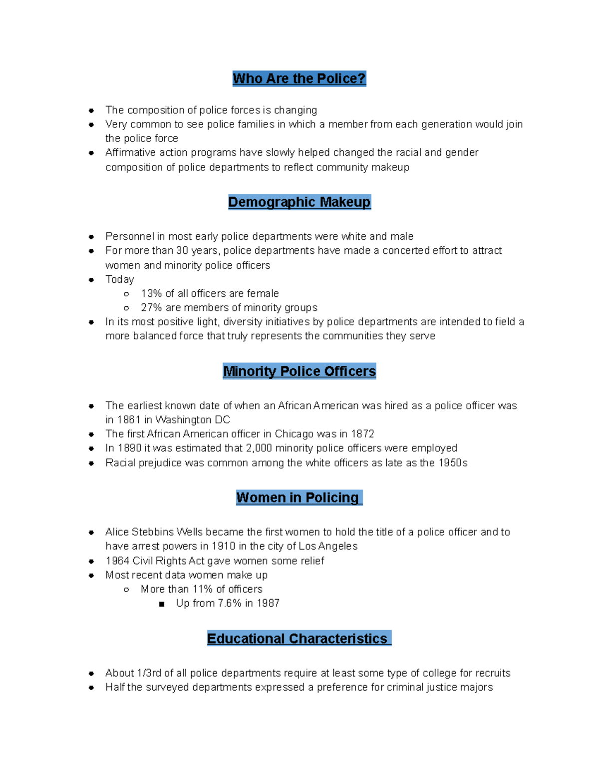 Chapter 6 Issues in Policing Professional, Social, and Legal - Who Are ...