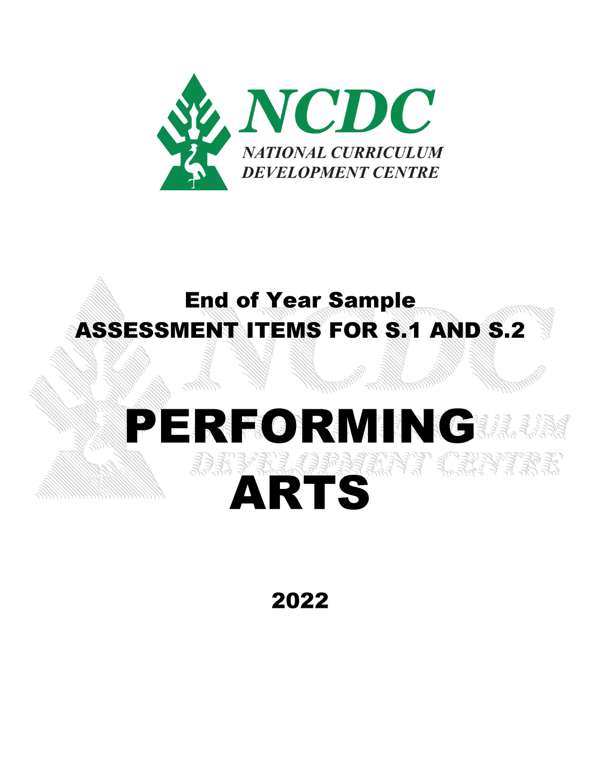 Performing ARTS Sample Assessment Items S1 S2 2022 Educational Administration KIU Studocu