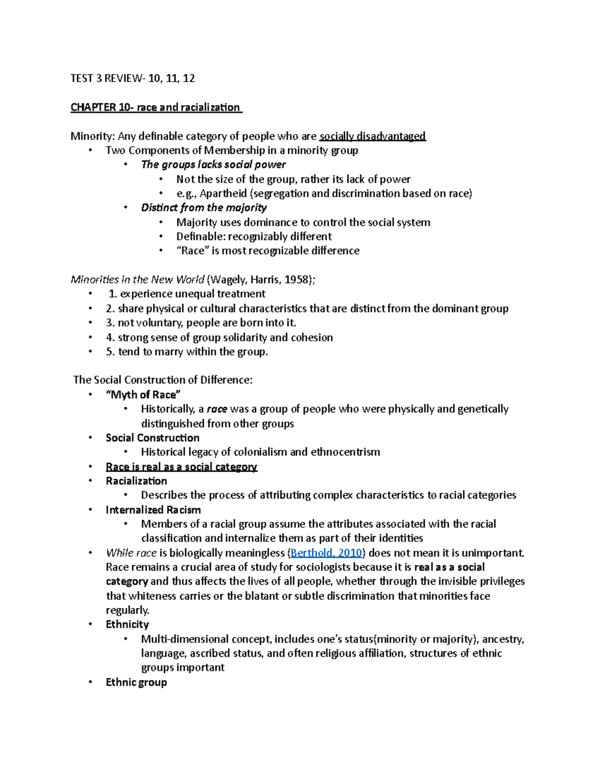 Test 3 1z03 - Lecture Notes 3 SOC INTRO TO SOCIOLOGY - SOCIO 1Z03 ...