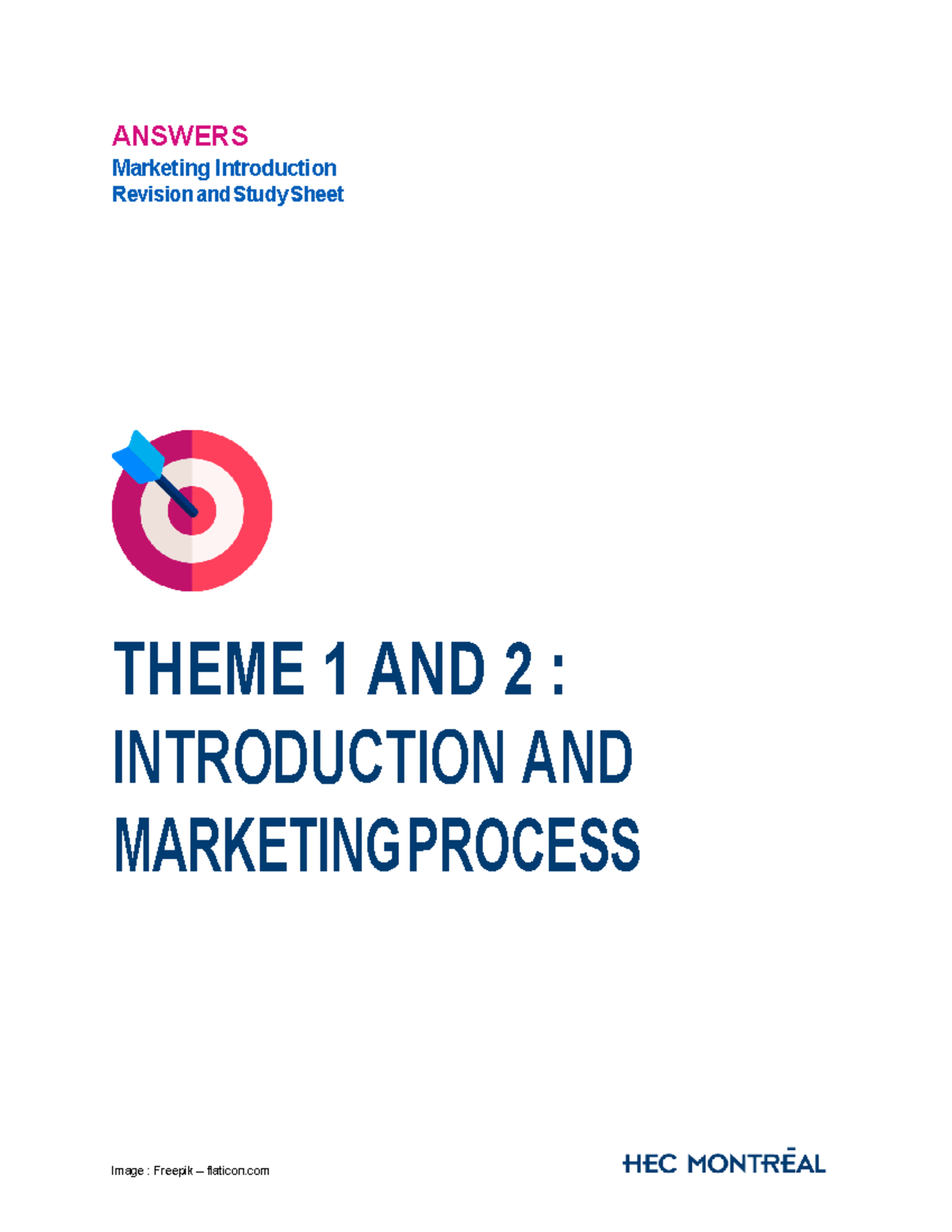 Themes 1 and 2.Introduction, Marketing Process answers - Image ...