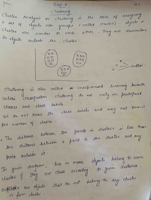 Unit 4 notes DMW - data management and warehousing