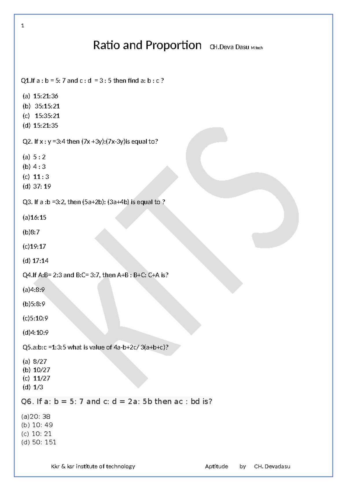 Ratio and Proportion CH - If x : y =3:4 then (7x +3y):(7x-3y)is equal ...