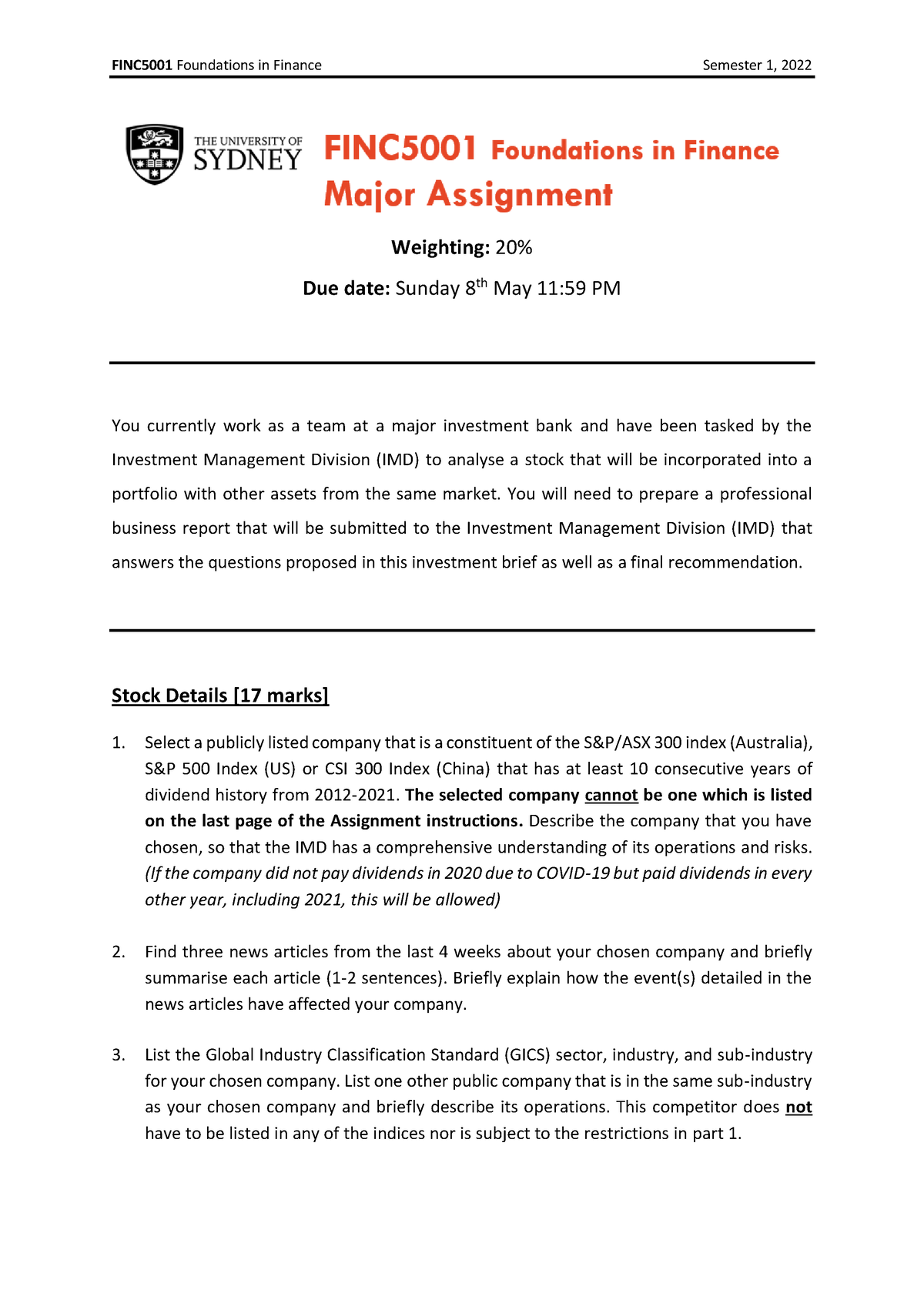 university assignment weighting