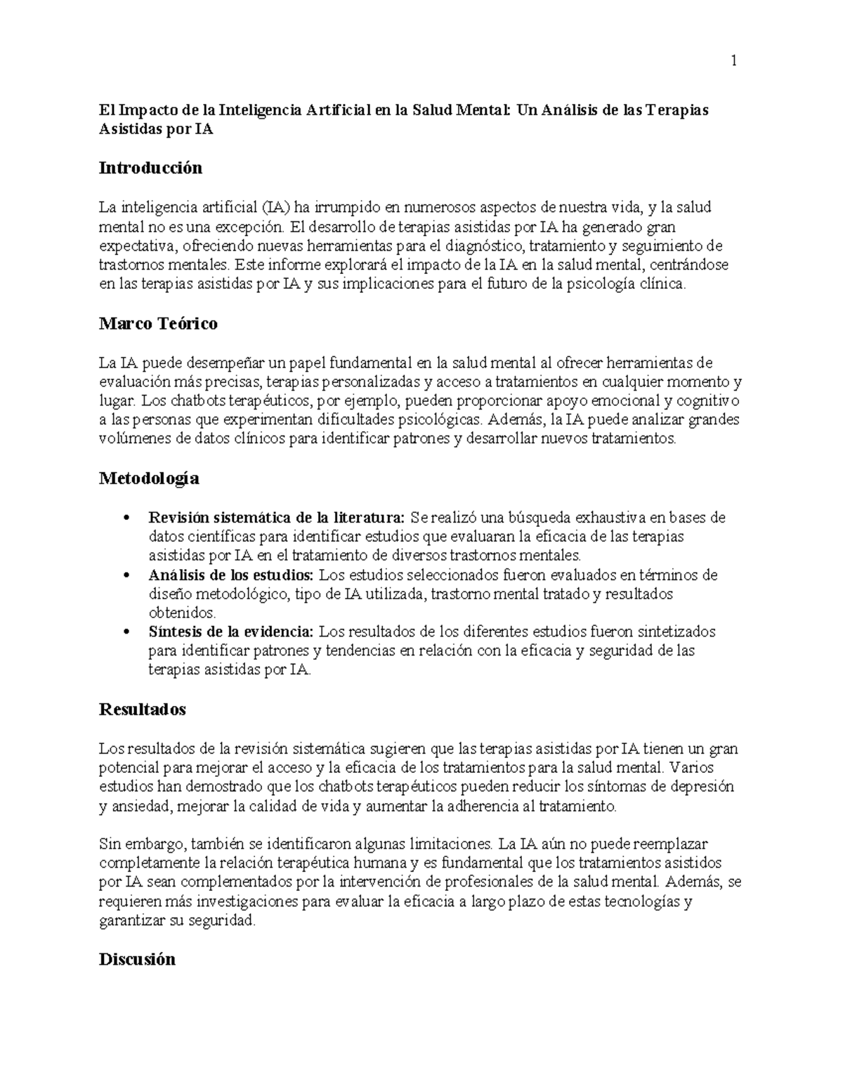El Impacto de la Inteligencia Artificial en la Salud Mental Un Análisis ...