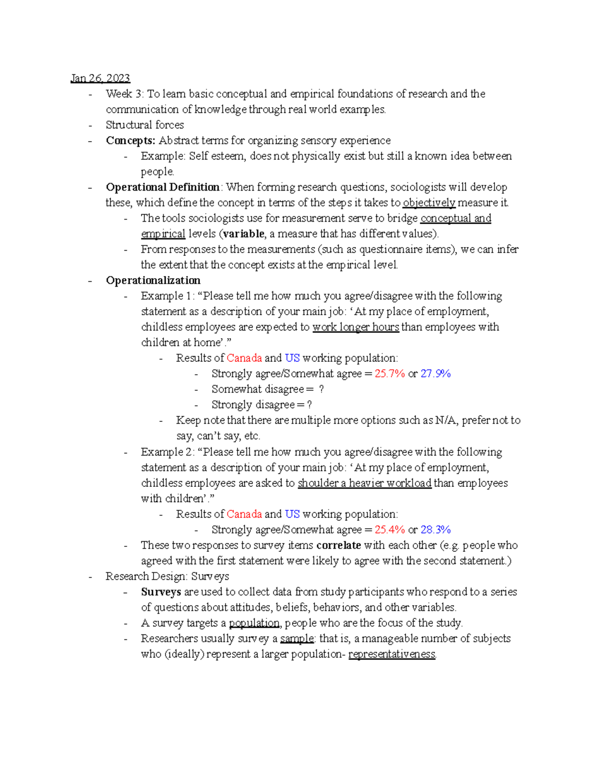 Lecture 3 Notes - Jan 26, 2023 - Week 3: To learn basic conceptual and ...