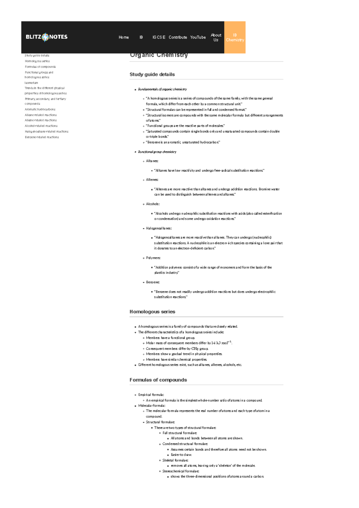 Organic chemistry - wedf - Organic Chemistry Study guide details ...