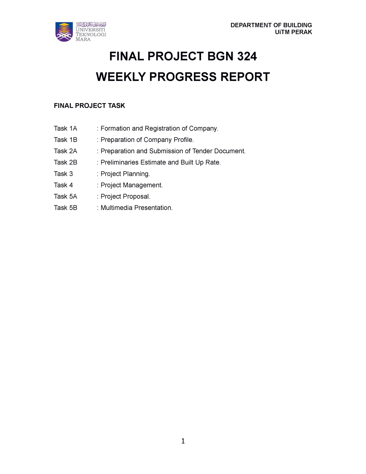 research progress report uitm