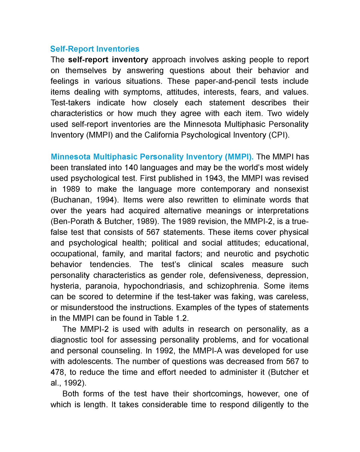 the-study-of-personality-assessment-research-and-theory-self-report