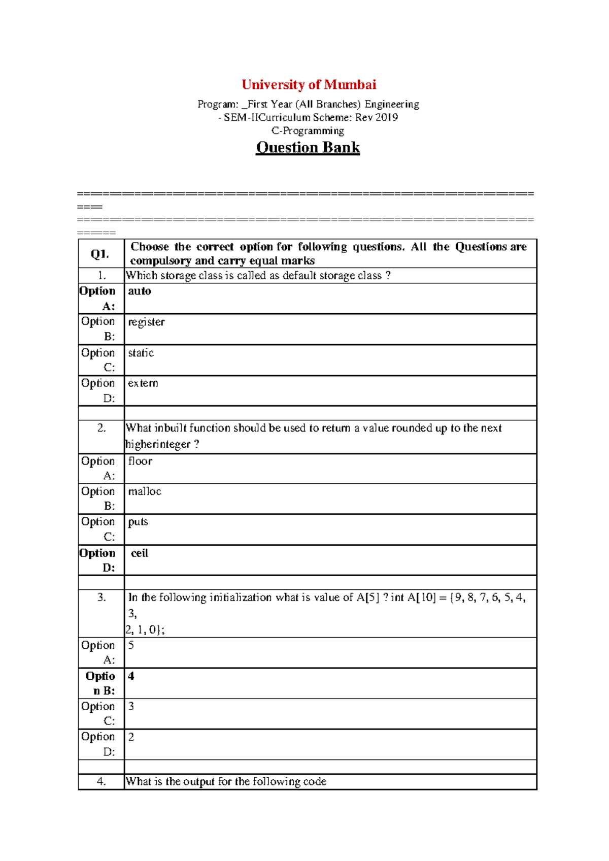 CP question bank solutions - University of Mumbai Program: _First Year ...