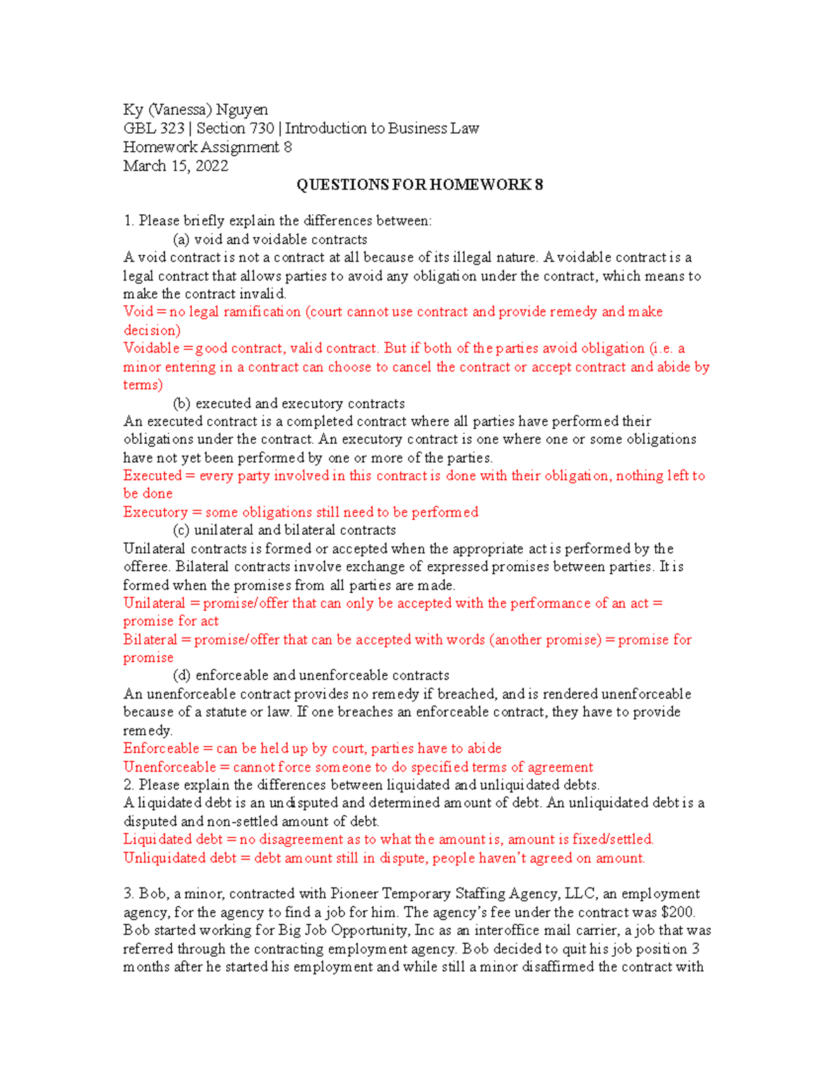 Homework 8 Assignment revised 3-15 - Ky (Vanessa) Nguyen GBL 323 ...