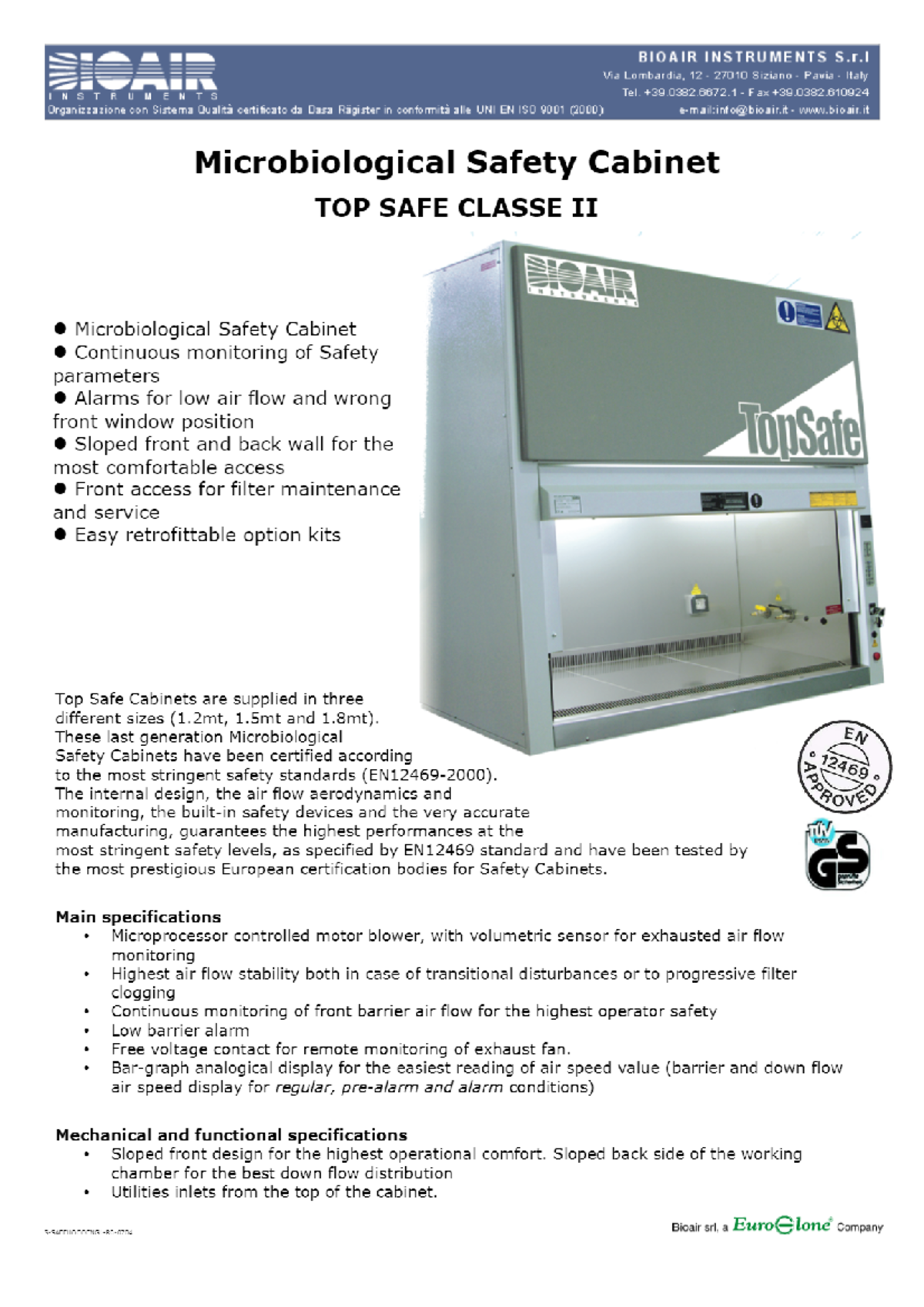 Microbiological Safety Cabinet - BIO 216 - Studocu