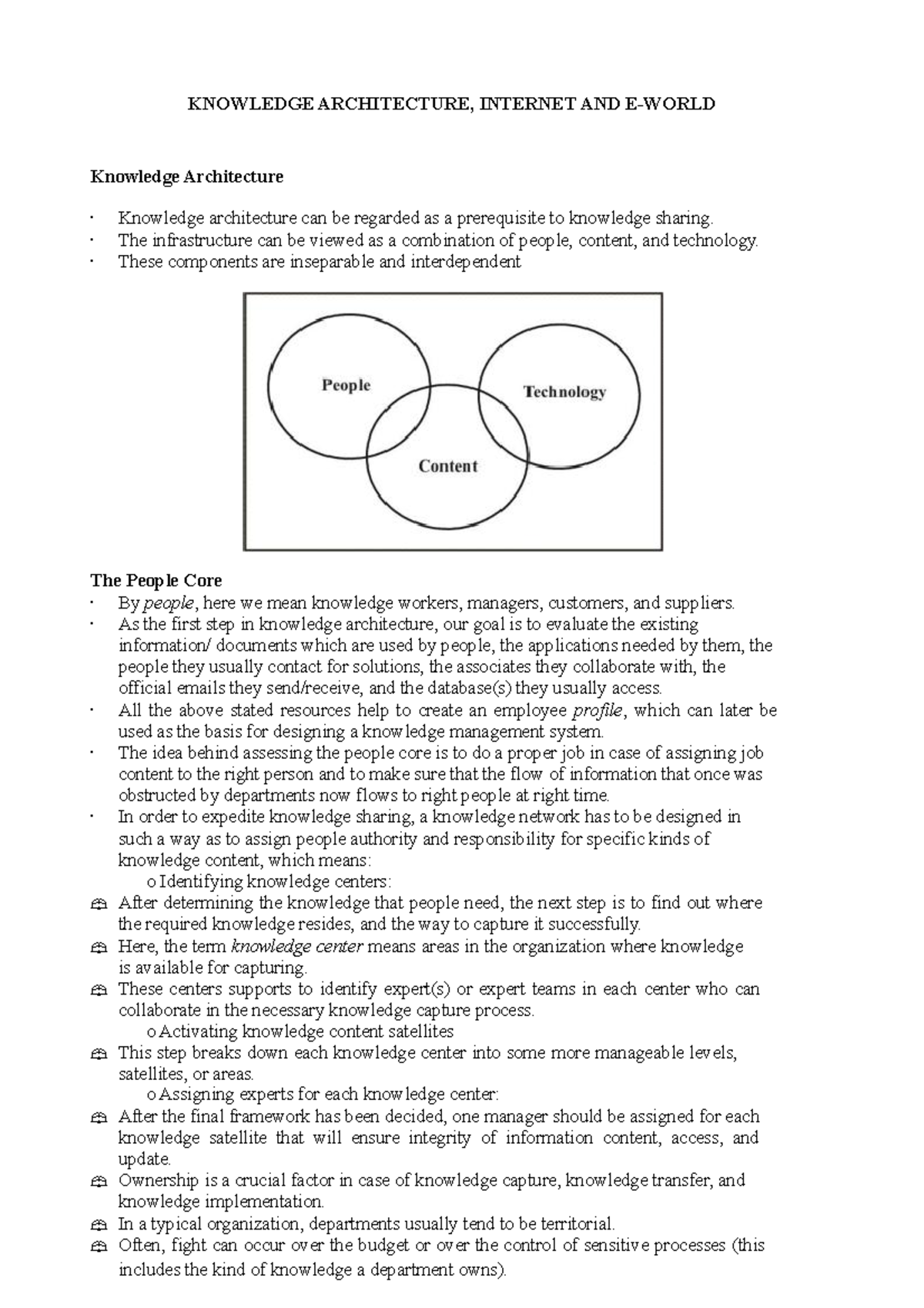 Ch08 Knowledge architecture KNOWLEDGE ARCHITECTURE, AND E