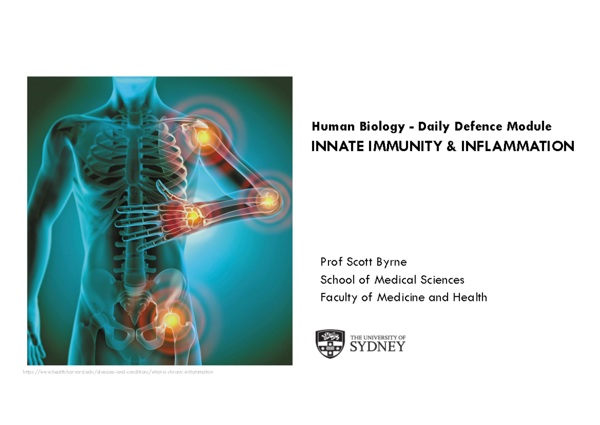 BIOL1XX8 MEDS1XX1 2023 Byrne+Innate+immunity+%26+inflammation+ Handouts ...
