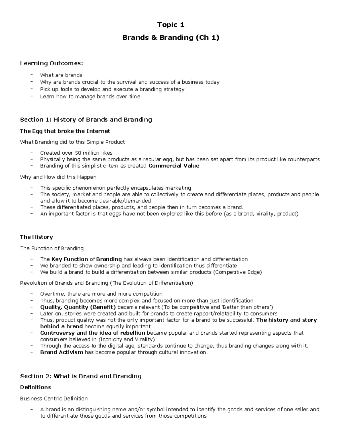 Topic 1 - Brands & Branding (Ch 1) - Topic 1 Brands & Branding (Ch 1 ...
