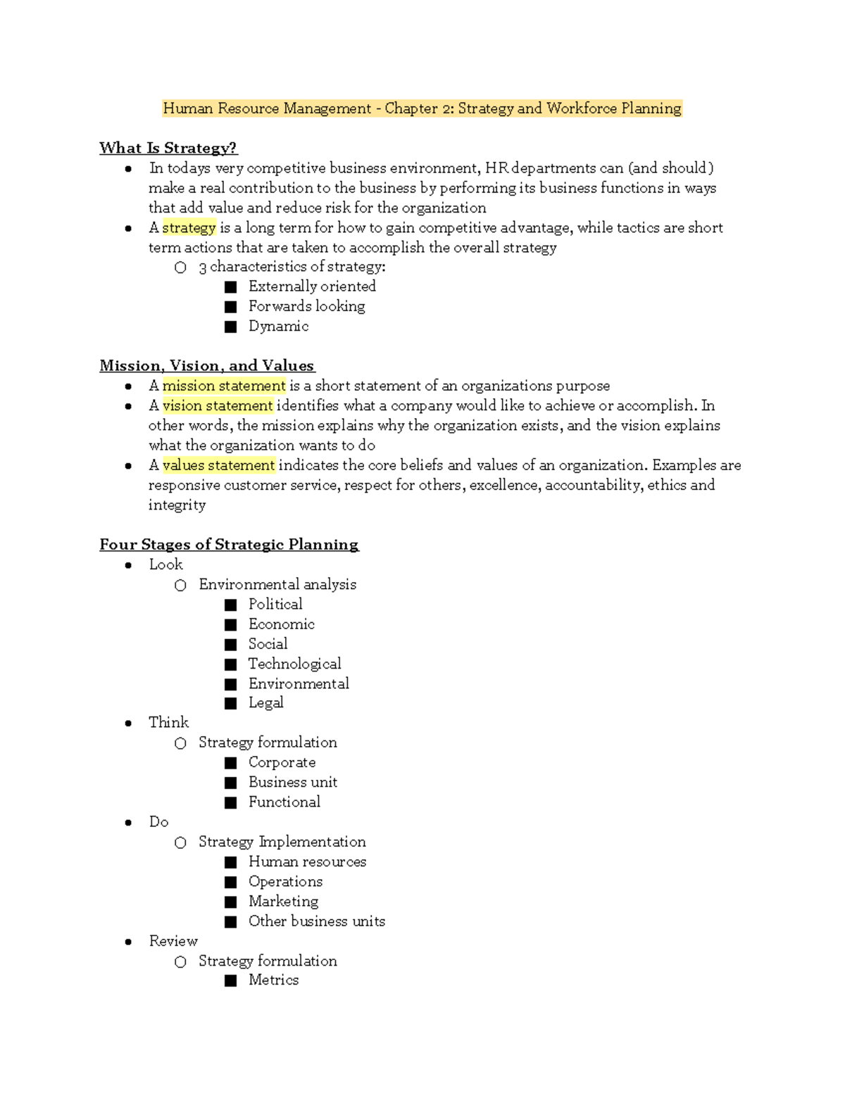 HRM - Chapter 2 - Human Resource Management 3273 - Human Resource ...