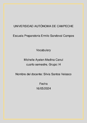 Ingles 1 - gghgh - UNIVERSIDAD AUTÓNOMA DE CAMPECHE Escuela ...
