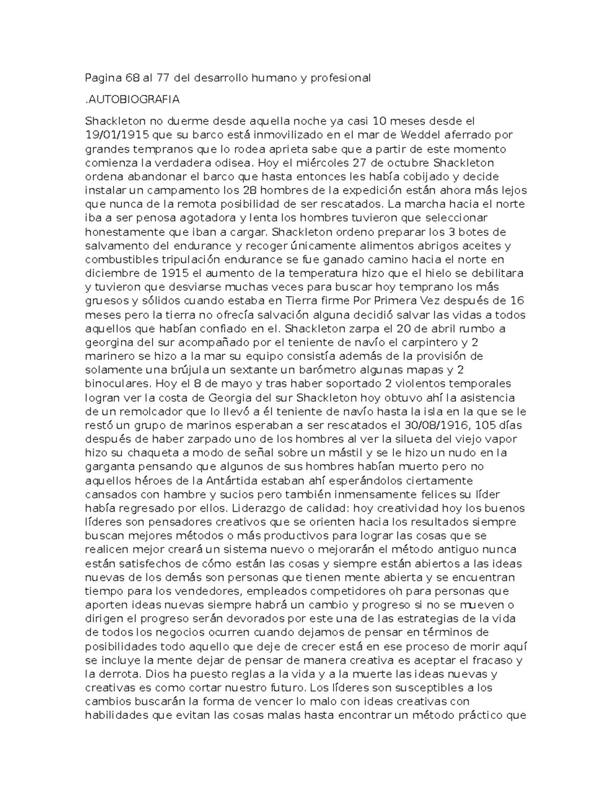 Pagina 68 al 77 del desarrollo humano y profesional - Pagina 68 al 77 ...