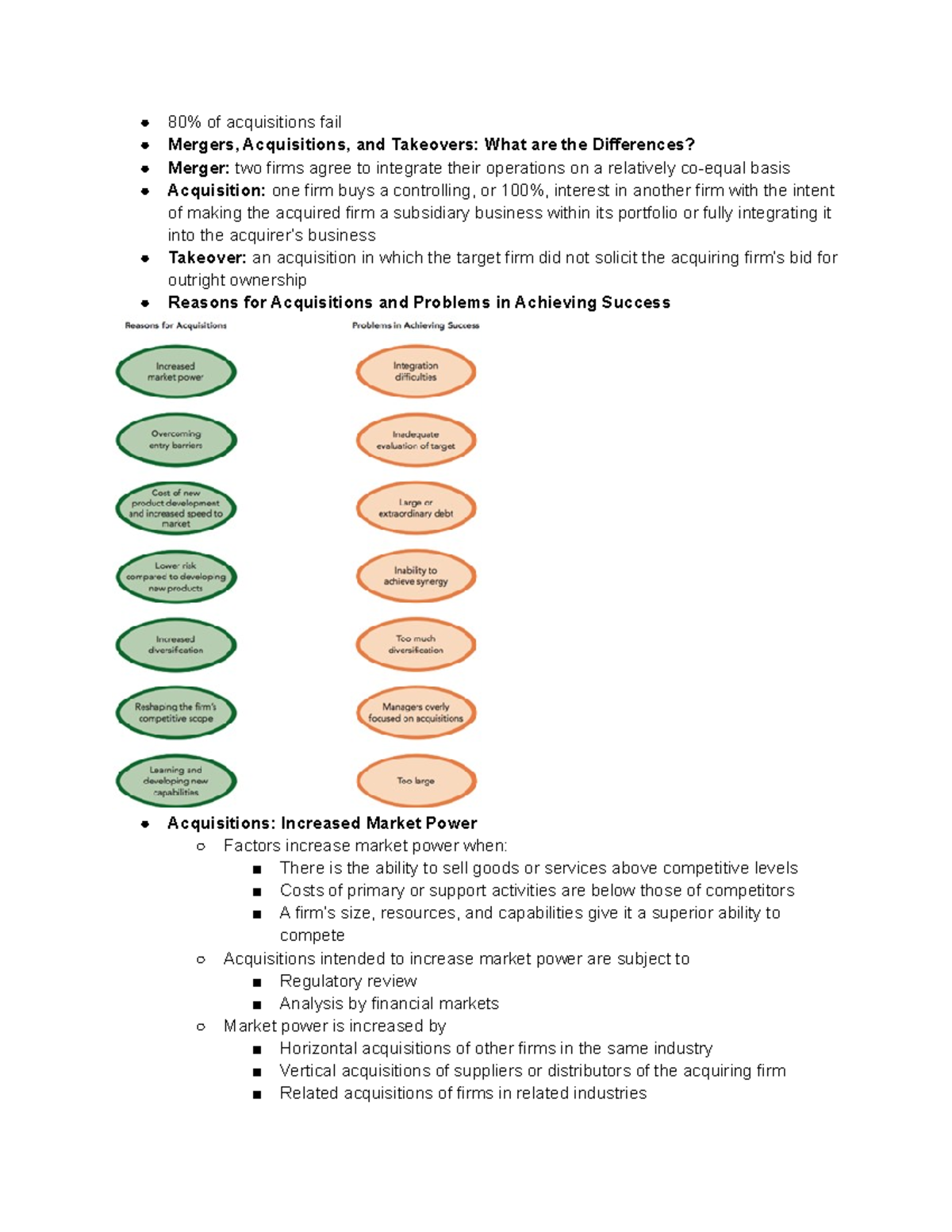 Chapter 7 Merger and Acquisition Strategies - 80% of acquisitions fail ...