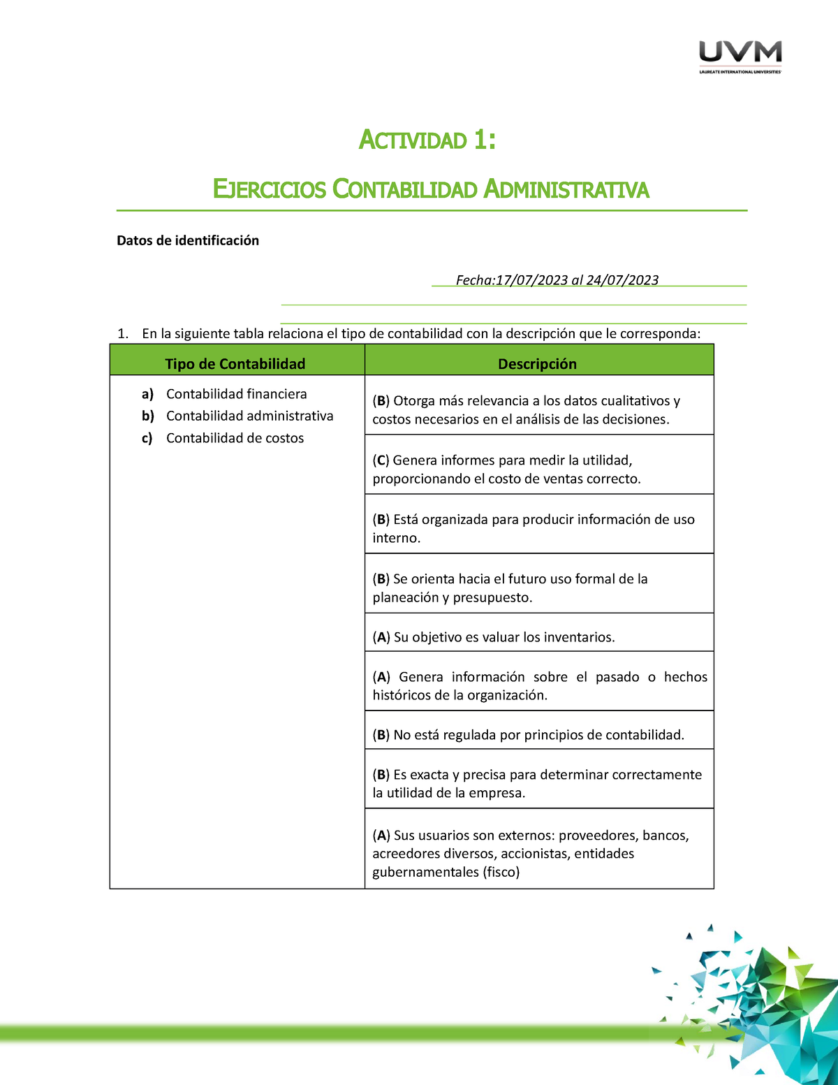 Actividad 1 Ejercicios - ACTIVIDAD 1 : EJERCICIOS CONTABILIDAD ...