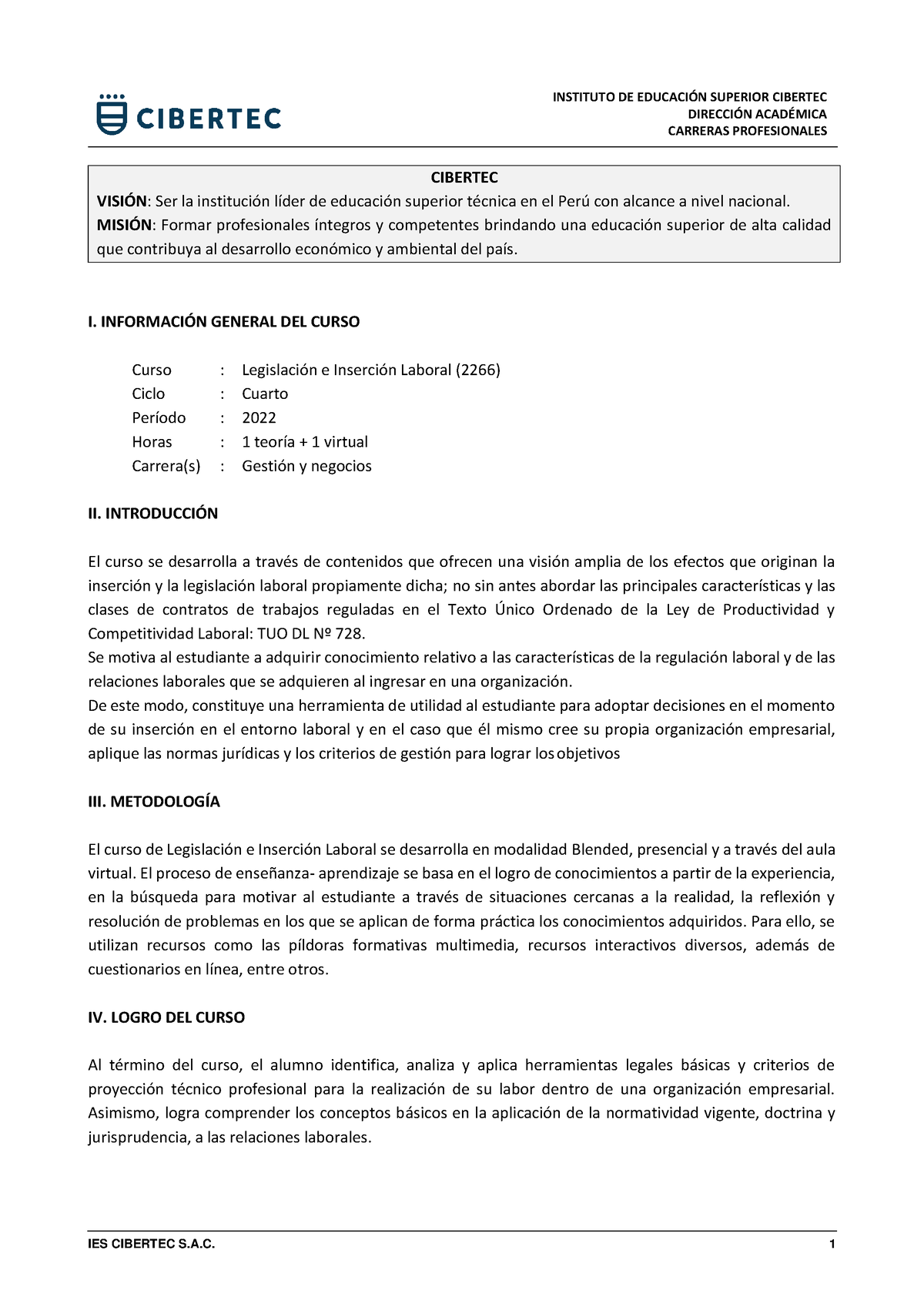 1.- Sílabo 2022 04 Legislacion E Insercion Laboral (2266) AC ...