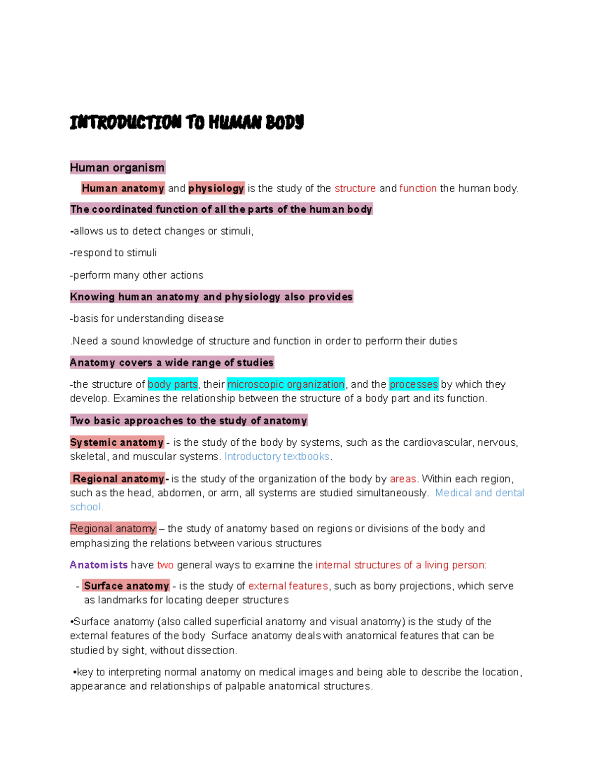 Anaphy- Reviewer-P1 - Here are my notes for anatomy and physiology ...
