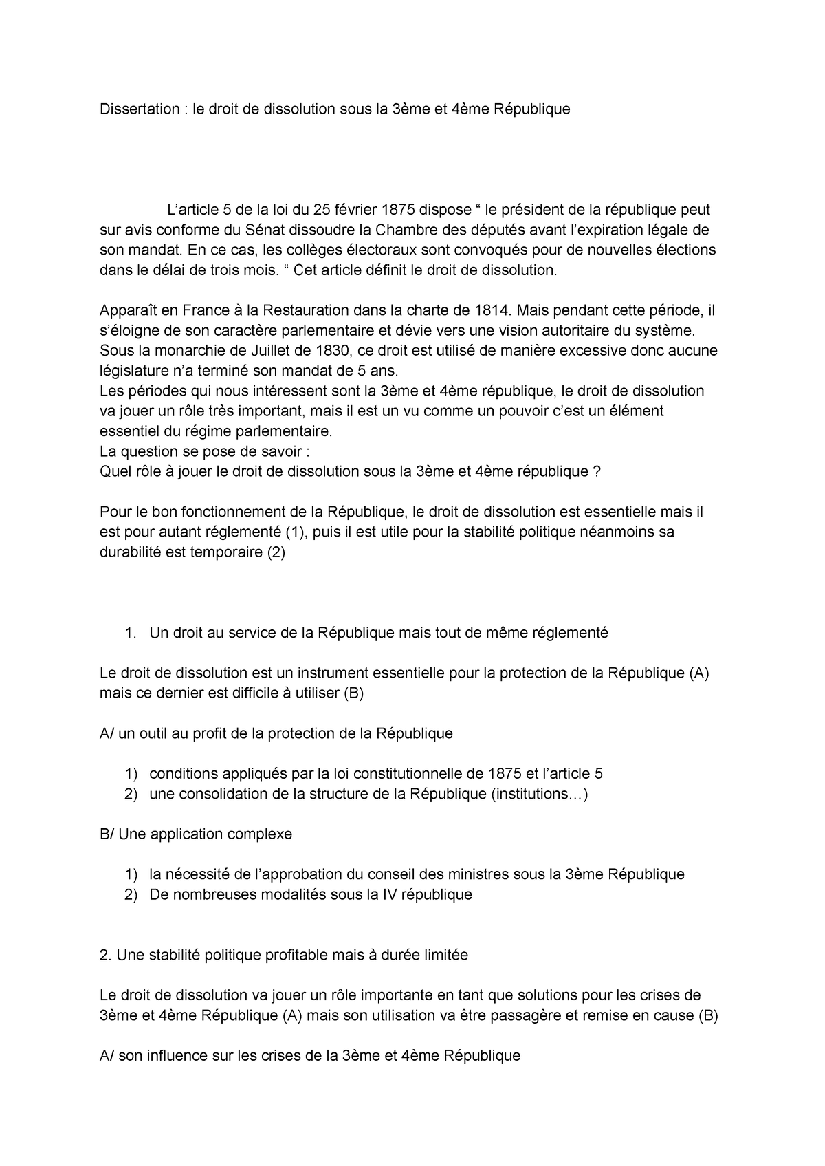 dissertation 3e republique