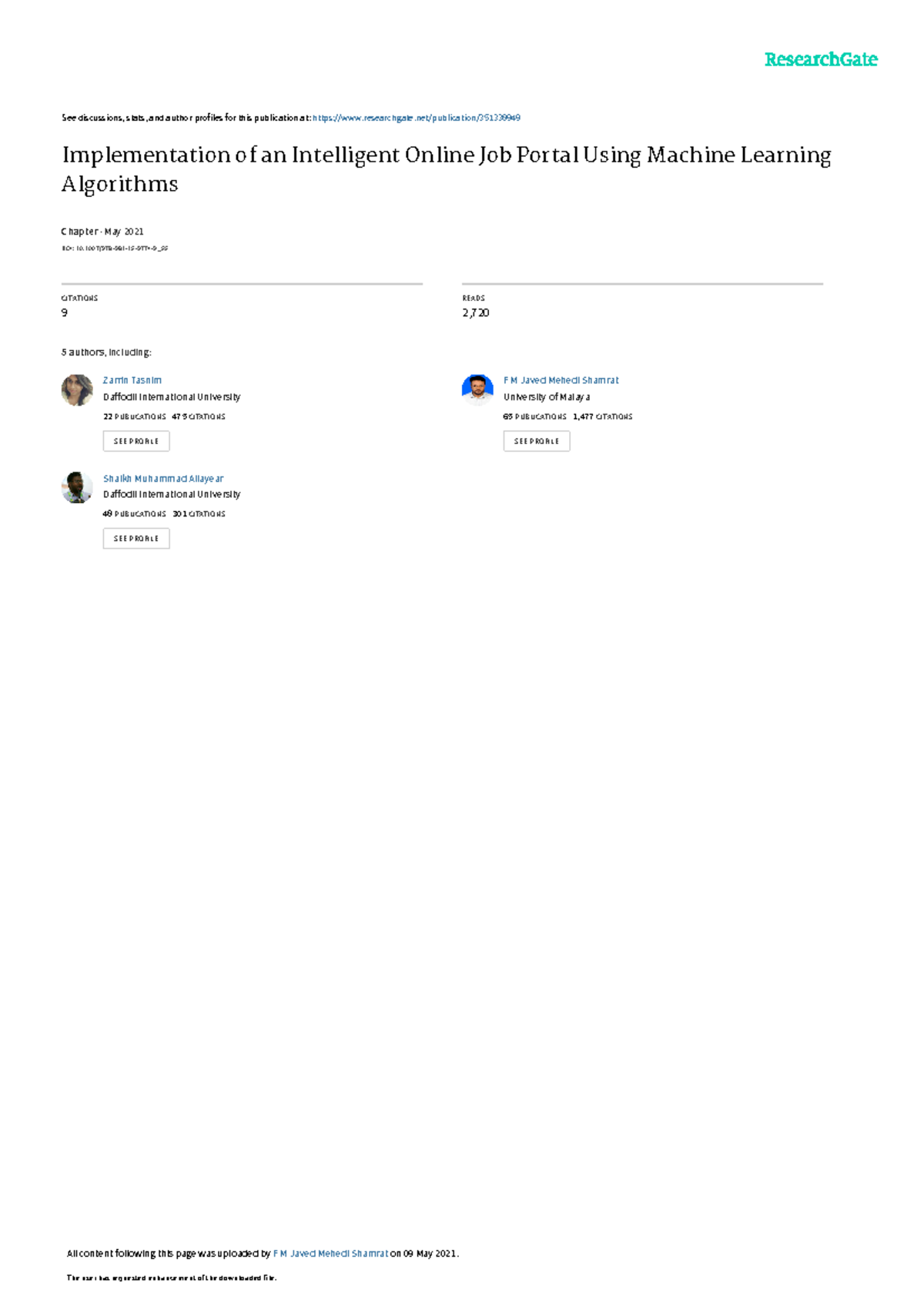 Implementationofan Intelligent Online Job Portal Using Machine Learning ...