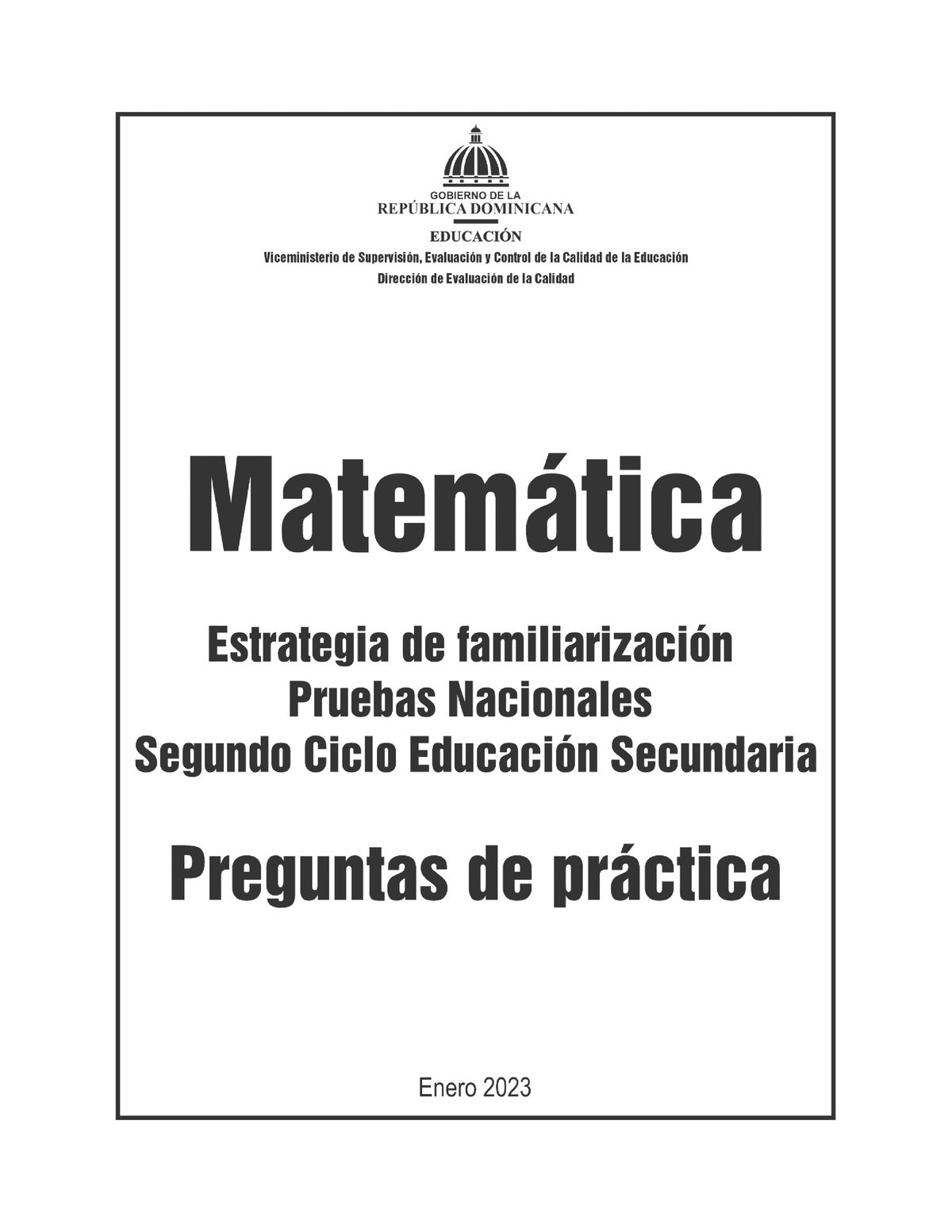 Matemática Editado - Ministerio De EducaciÛn Prueba De Matem·tica ...