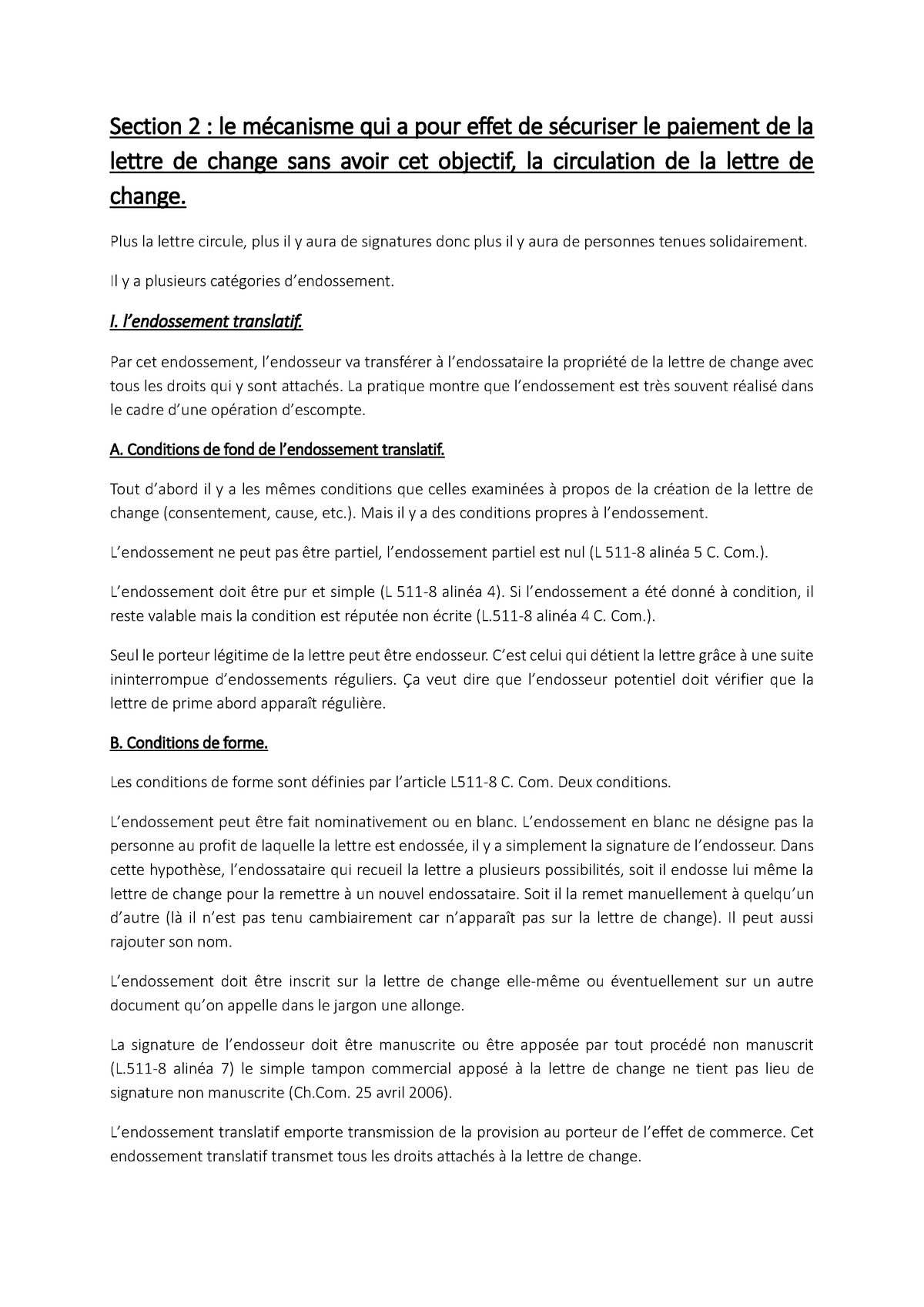 Droit Bancaire Partie 2 Chapitre 2 Section 2 - Section 2 : Le Mécanisme ...