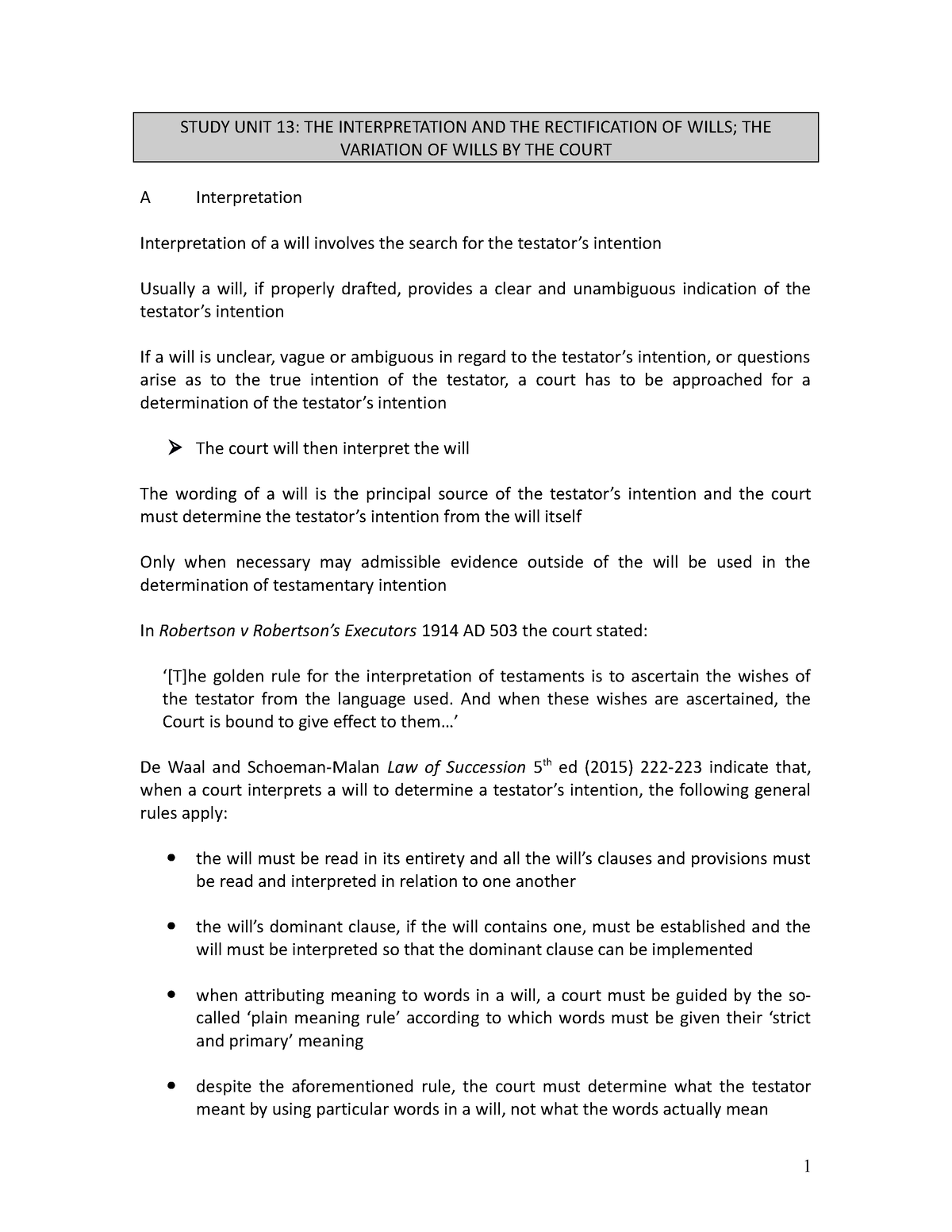 law of succession assignment