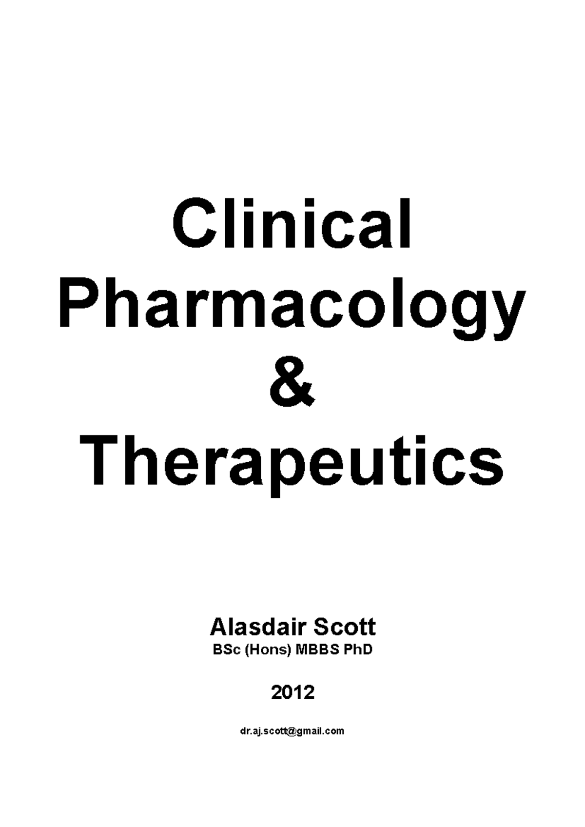 Scott's Notes - CPT 2012 v1 - Clinical Pharmacology & Therapeutics ...