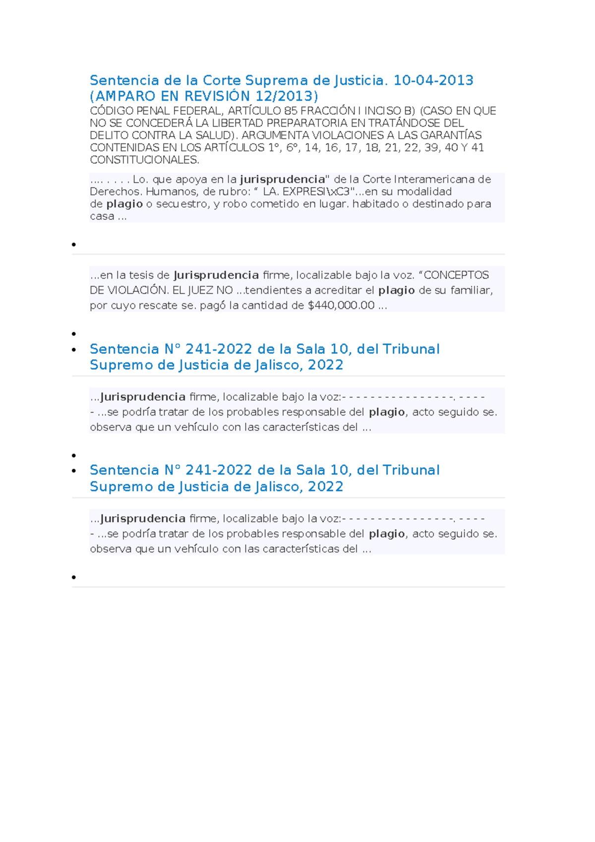 Derecho nota 00222 - ensayo - Sentencia de la Corte Suprema de Justicia ...