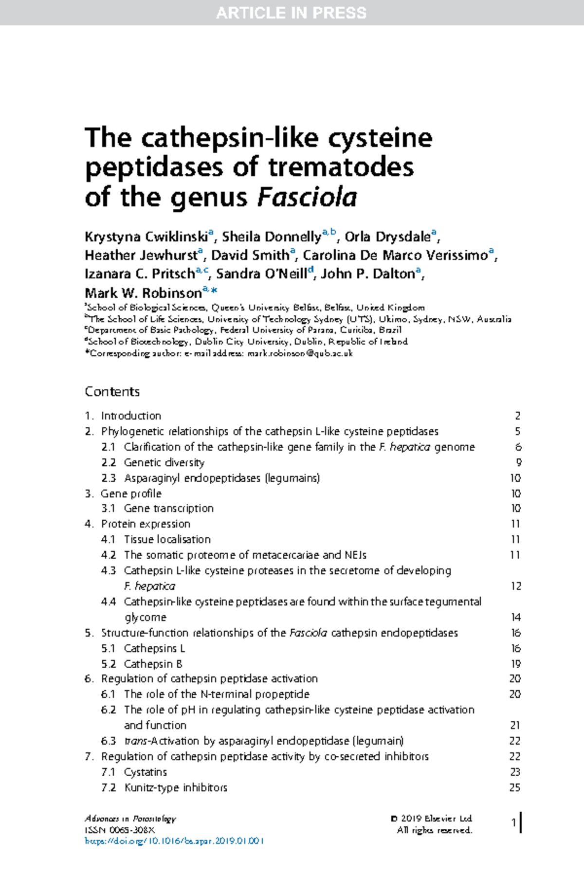 Bs.apar.2019 - Other Information - The cathepsin-like cysteine ...