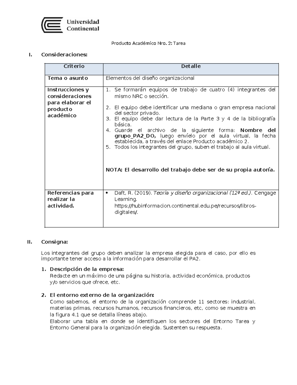 Producto Académico 02 - Pa2 - Producto Académico Nro. 2: Tarea I ...