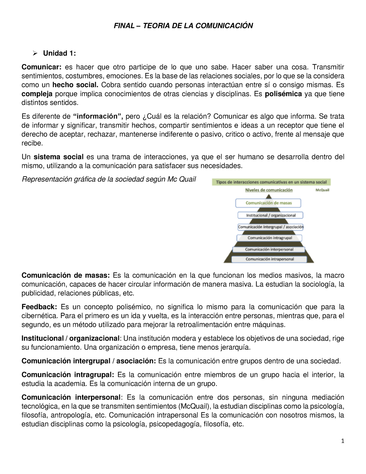 Final Teoria DE LA Comunicación 2023 - FINAL – TEORIA DE LA ...