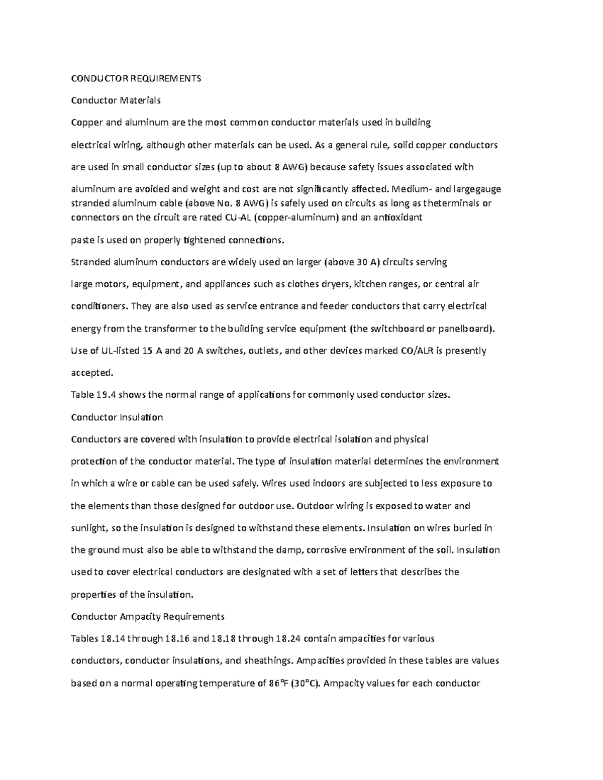 Doc23-materials - Conductor Materials Copper and aluminum are the most ...