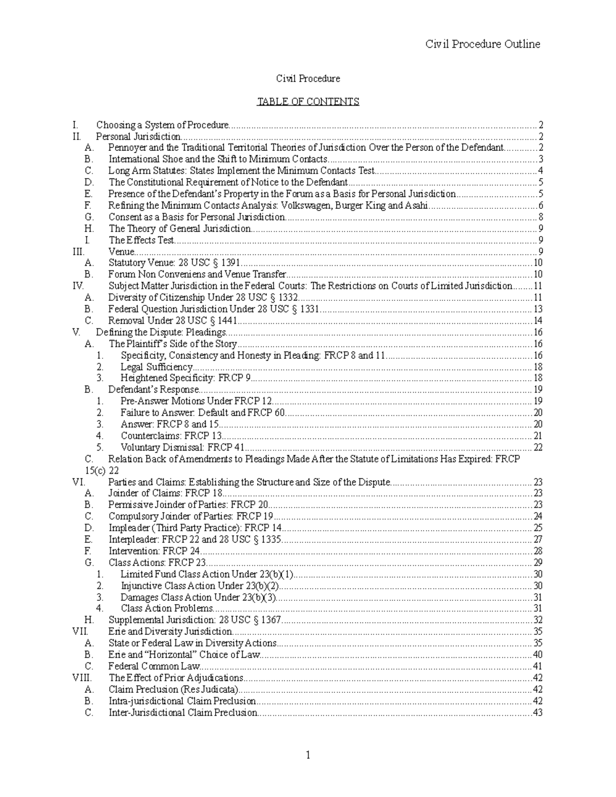 civil-procedure-law-outline-14-civil-procedure-i-choosing-a-system