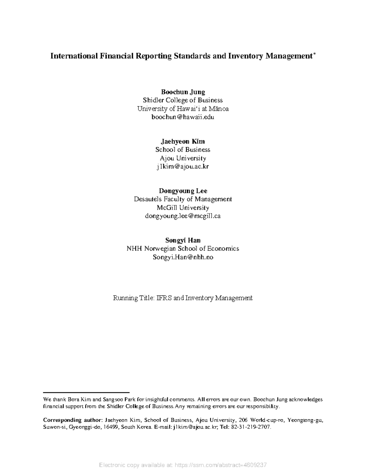 Ssrn-4609237 - source for essay writing - International Financial ...